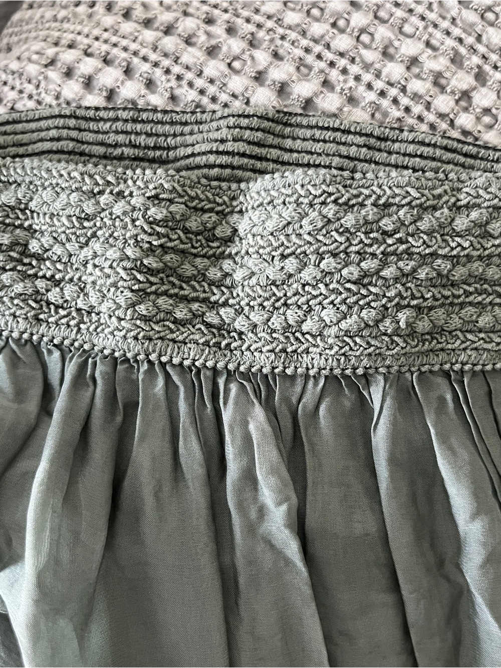 ✨ Belle France Silk Blend Olive Maxi Skirt | Made in Italy | Size M - Picture 9 of 11